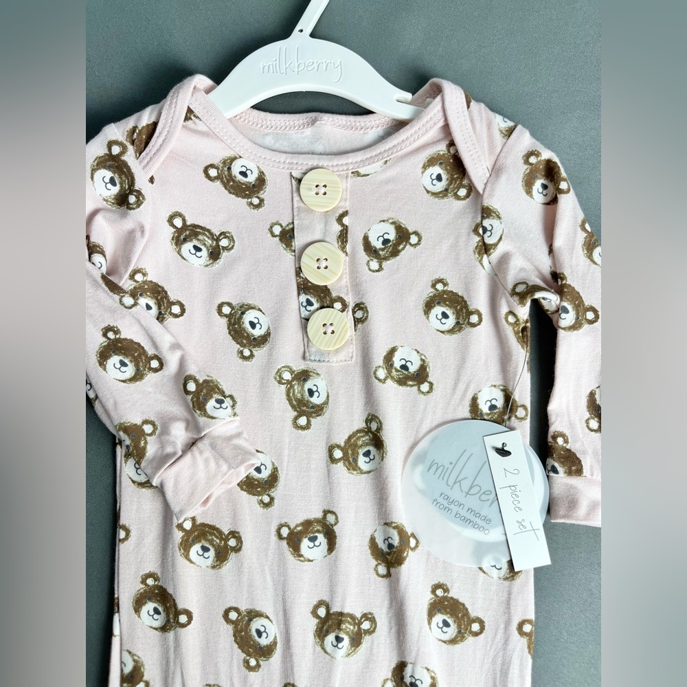NWT Milkberry Bamboo 2-pieces set “ Baby Bear” size 3-6 Months - Picture 2 of 10